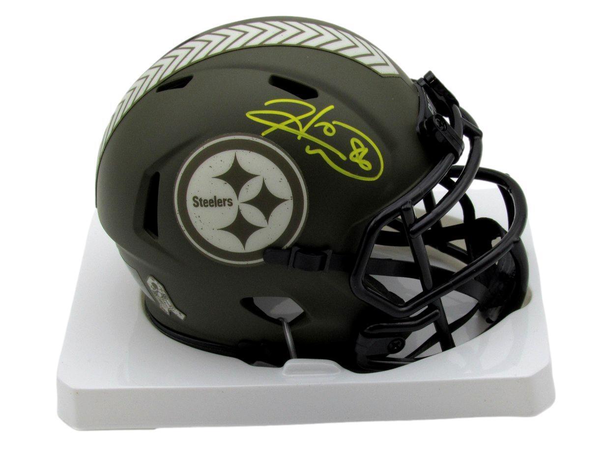 Hines Ward Autographed Salute To Service Mini Helmet Steelers JSA 179780