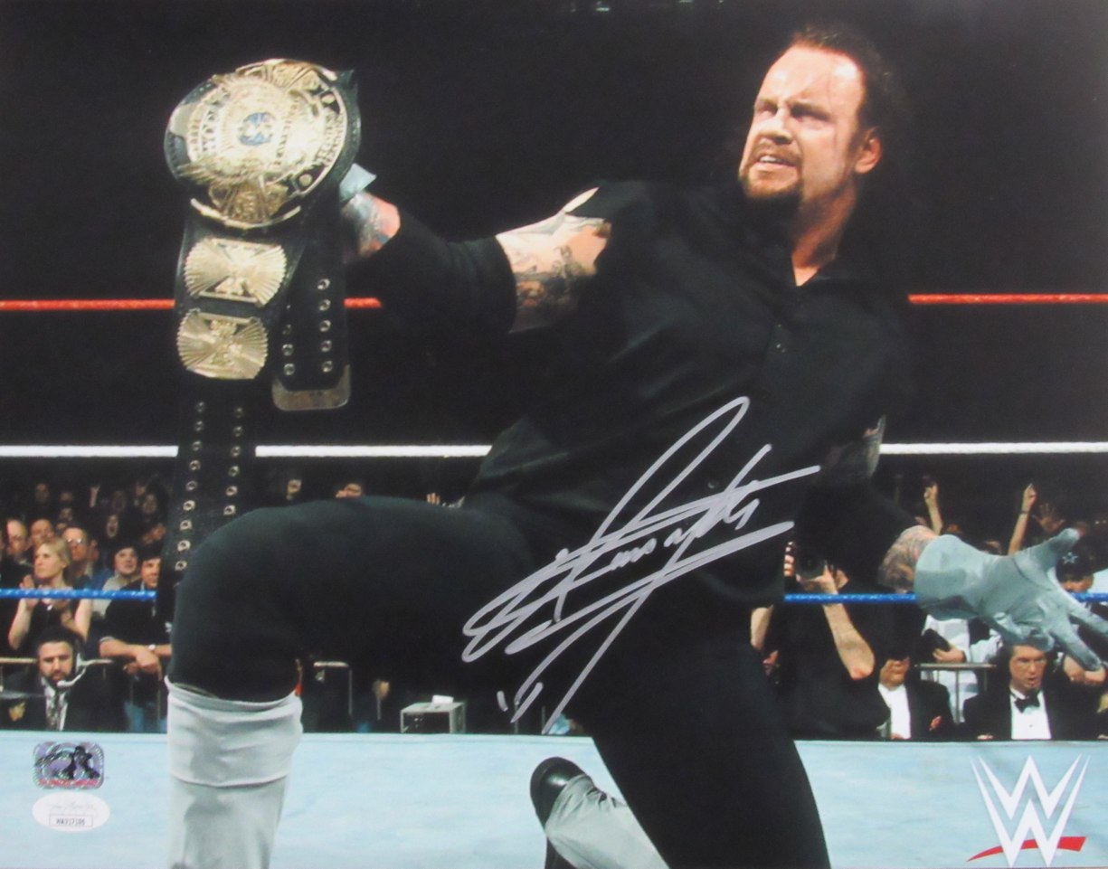 Mark William Calaway (Undertaker) WWE Signed/Autographed 11x14 Photo JSA 190502