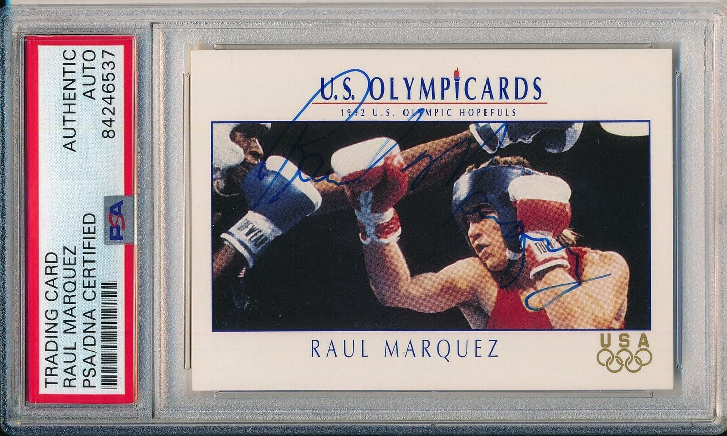 Raul Marquez USA Olympic Boxing Signed 1992 Impel Card #26 PSA/DNA 155260