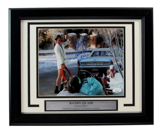 Randy Quaid Signed/Inscribed 8x10 Photo "Christmas Vacation" Framed JSA 185643