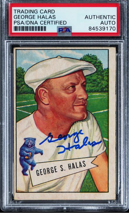 1952 Bowman Large George Halas #48 Rookie PSA/DNA  184847