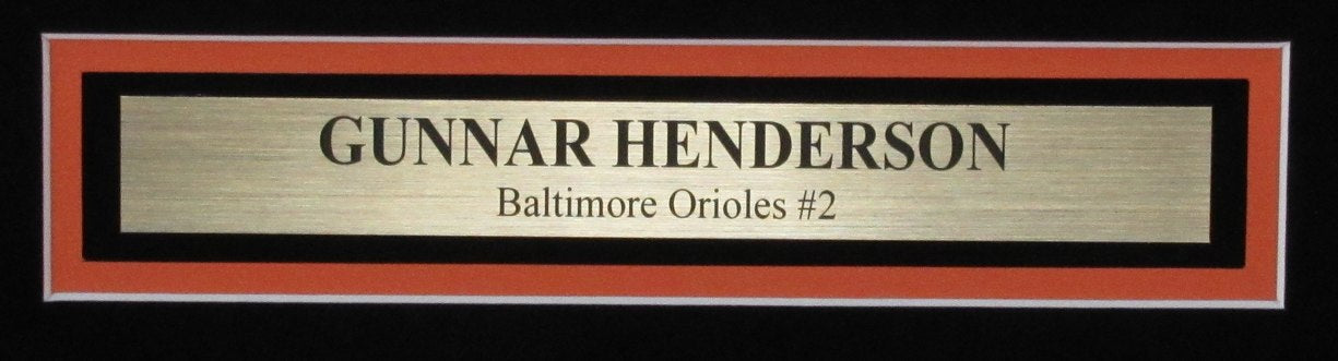 Gunnar Henderson Signed/Auto 16x20 Photo Framed Baltimore Orioles Beckett 190029