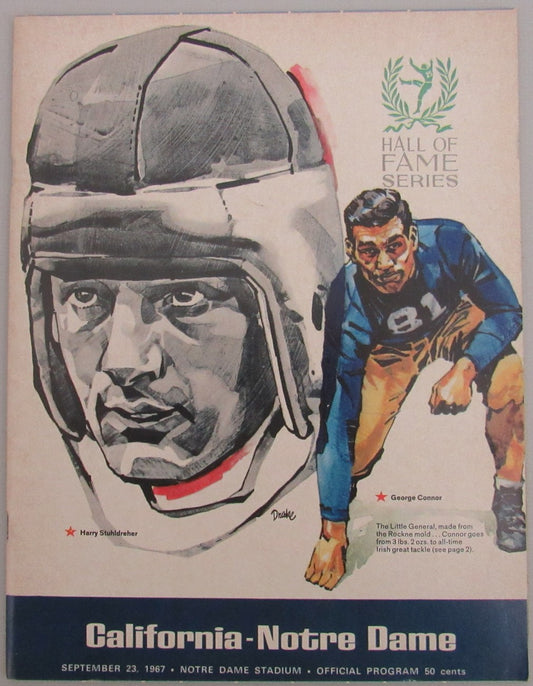 1967 California vs. Notre Dame College Football Game Official Program 163161