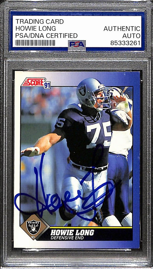 Howie Long HOF Signed/Autographed 1991 Score #675 Raiders PSA/DNA 190911