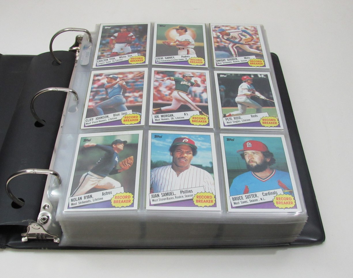 1985 Topps Complete Baseball Set (792) In Binder w/Pages Maguire Puckett 192007