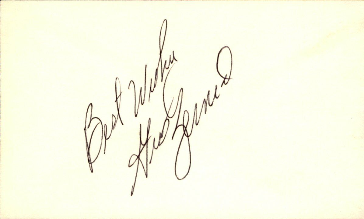 Gus Zernial Athletics d.2011 Signed/Autographed 3x5 Index Card 162517