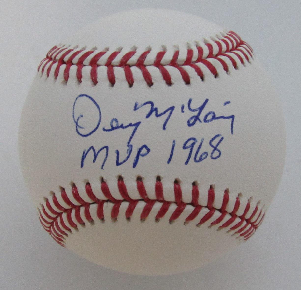 Denny McLain Autographed/Inscribed OML Baseball Tigers JSA 189360