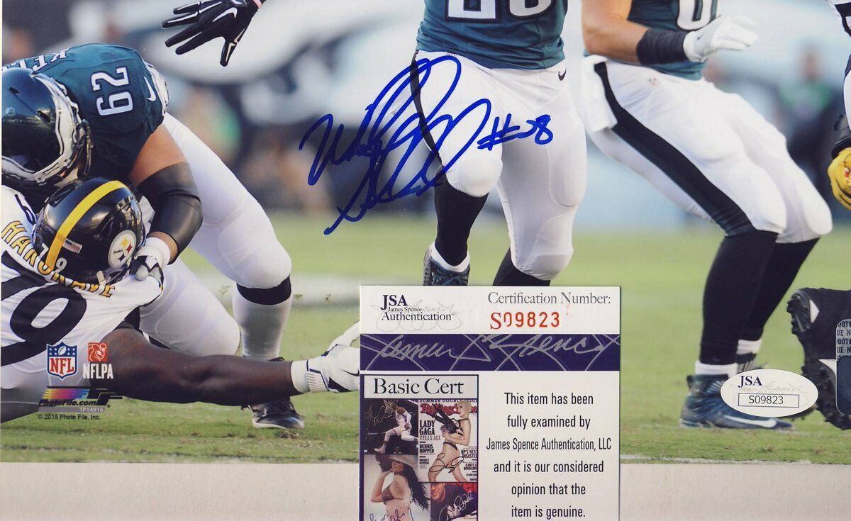 Wendell Smallwood Philadelphia Eagles Signed 8x10 Color Photo JSA 136786