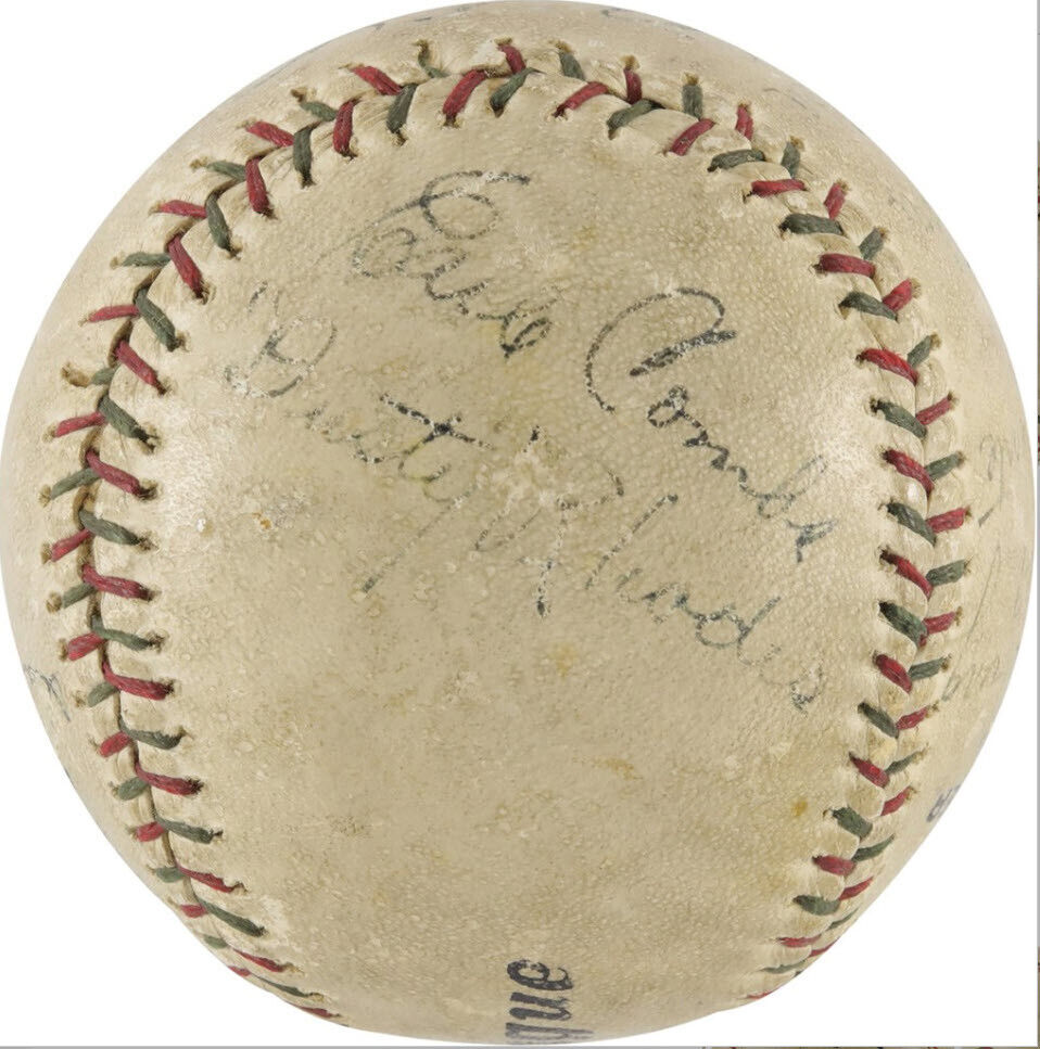 1929 Babe Ruth & Lou Gehrig Multi Signed Baseball JSA 170320