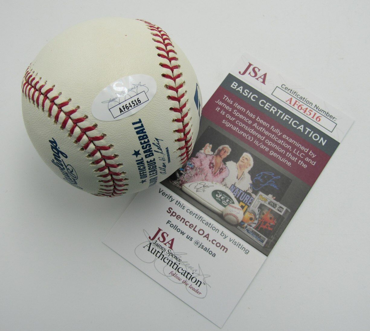 Jonny Gomes Autographed OML Baseball Tampa Bay Rays JSA