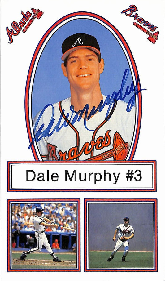 Dale Murphy Atlanta Braves Signed/Autographed 3.5x6 Color Photo Card 189475
