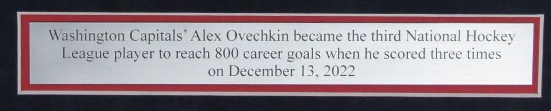 2022 Washington Post Newspaper Alex Ovechkin 800 Career Goals Framed 176440