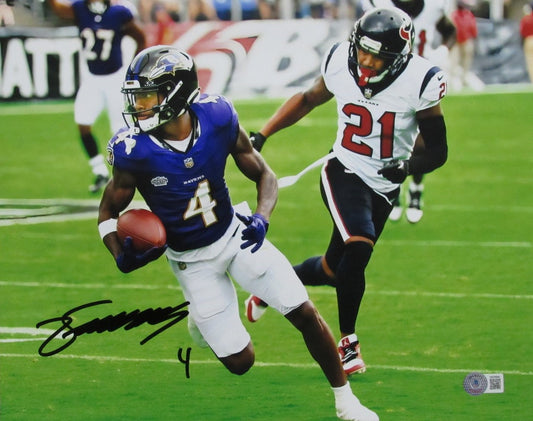 Zay Flowers Signed 11x14 Photo Baltimore Ravens Beckett 186124