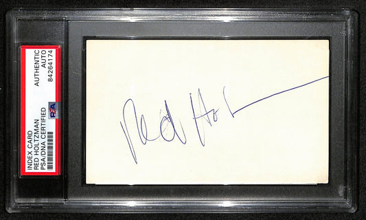 Red Holtzman HOF New York Knicks Signed/Auto 3x5 Index Card PSA/DNA 187437
