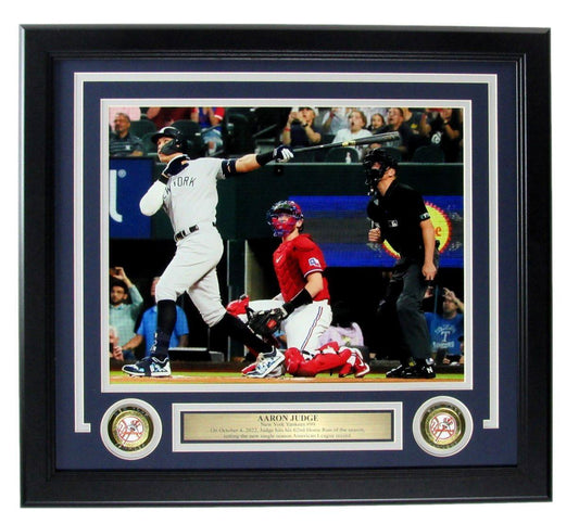 Aaron Judge Hits 62nd Home Run 11x14 Photo New York Yankees Framed