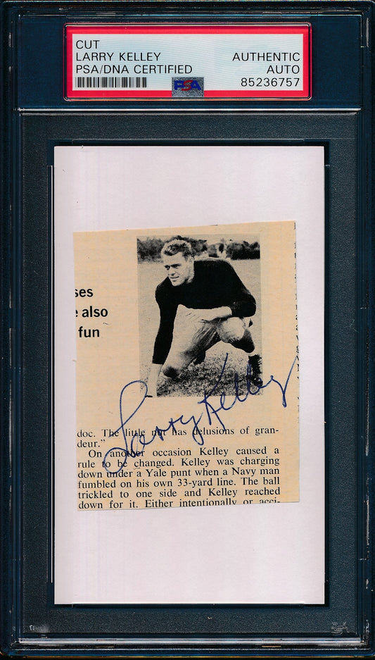 Larry Kelley Signed 3x5 Index Card Yale 1936 Heisman  PSA/DNA 188309