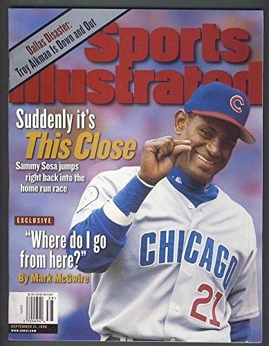 9/21/1998 Sports Illustrated SI NO LABEL Sammy Sosa Chicago Cubs