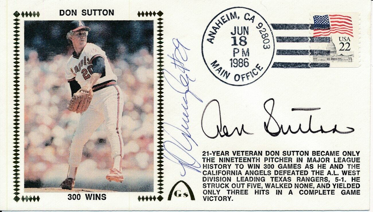 Sutton/Incaviglia 1986 Dual-Signed First Day Cover Anaheim, CA JSA 149963