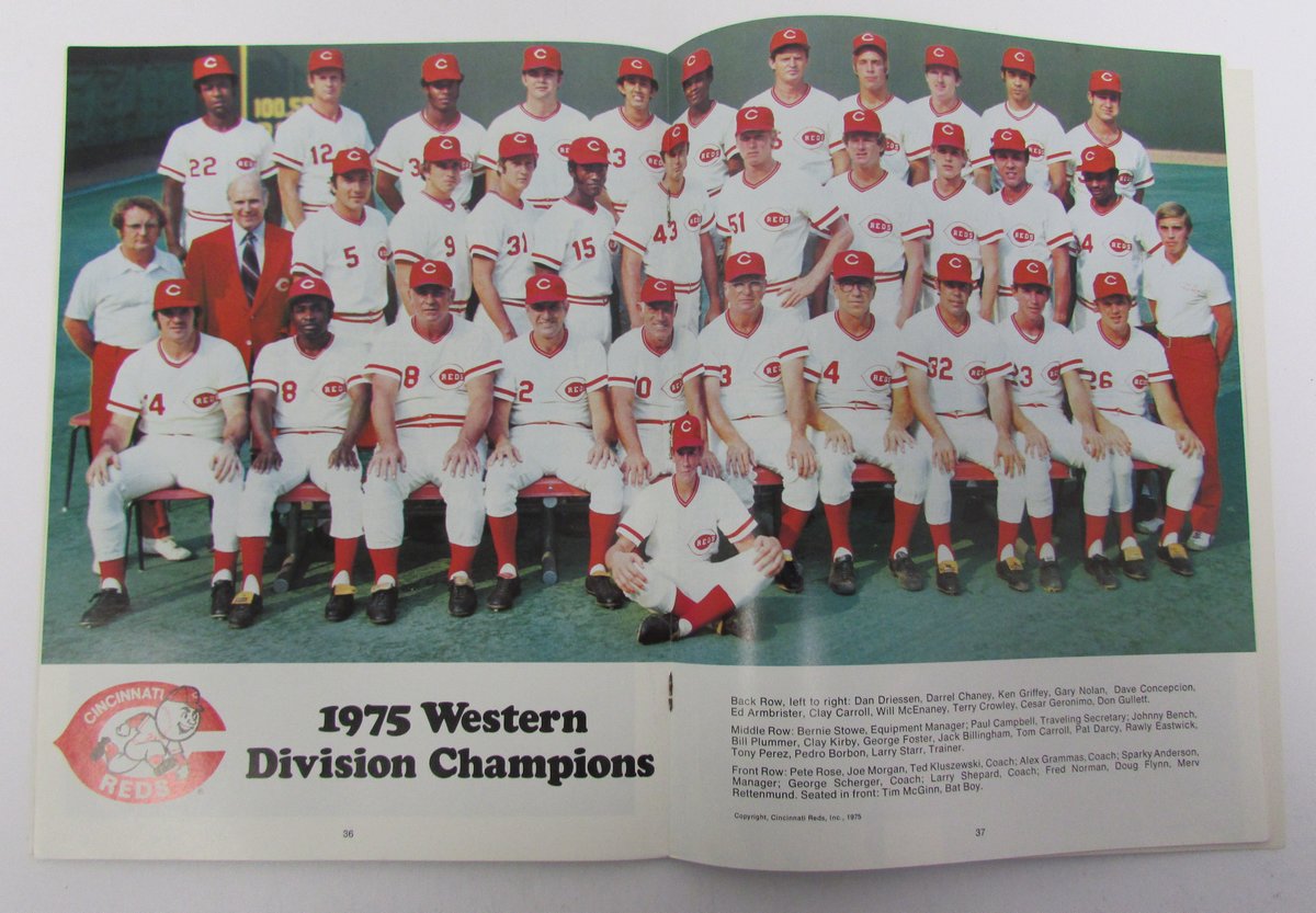 1975 NLCS Baseball Program Cinn. Reds Vs Pitt. Pirates @ Cincinnati129423