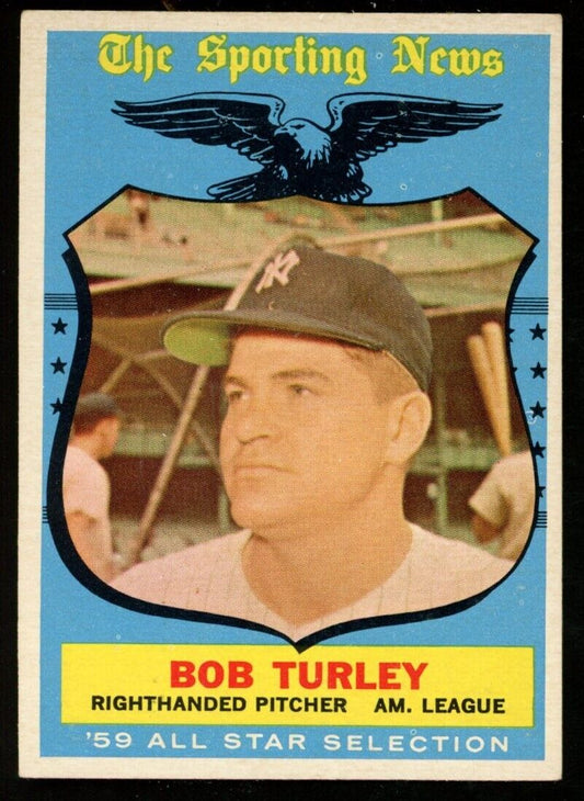 1959 Topps Baseball Bob Turley #570 New York Yankees
