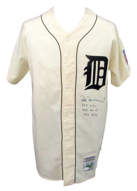 Hal Newhouser HOF Signed/Inscr Tigers White Mitchell & Ness Jersey JSA 150604