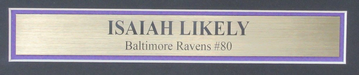 Isaiah Likely Ravens Autographed 11x14 Photo Framed Beckett  184988