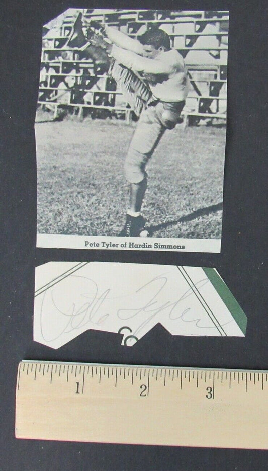 Pete Tyler Hardin-Simmons/Chicago Cardinals d.1986 Signed Cut PSA/DNA 150191