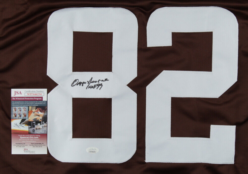 Ozzie Newsome HOF Signed/Inscribed Browns Custom Football Jersey JSA 162025