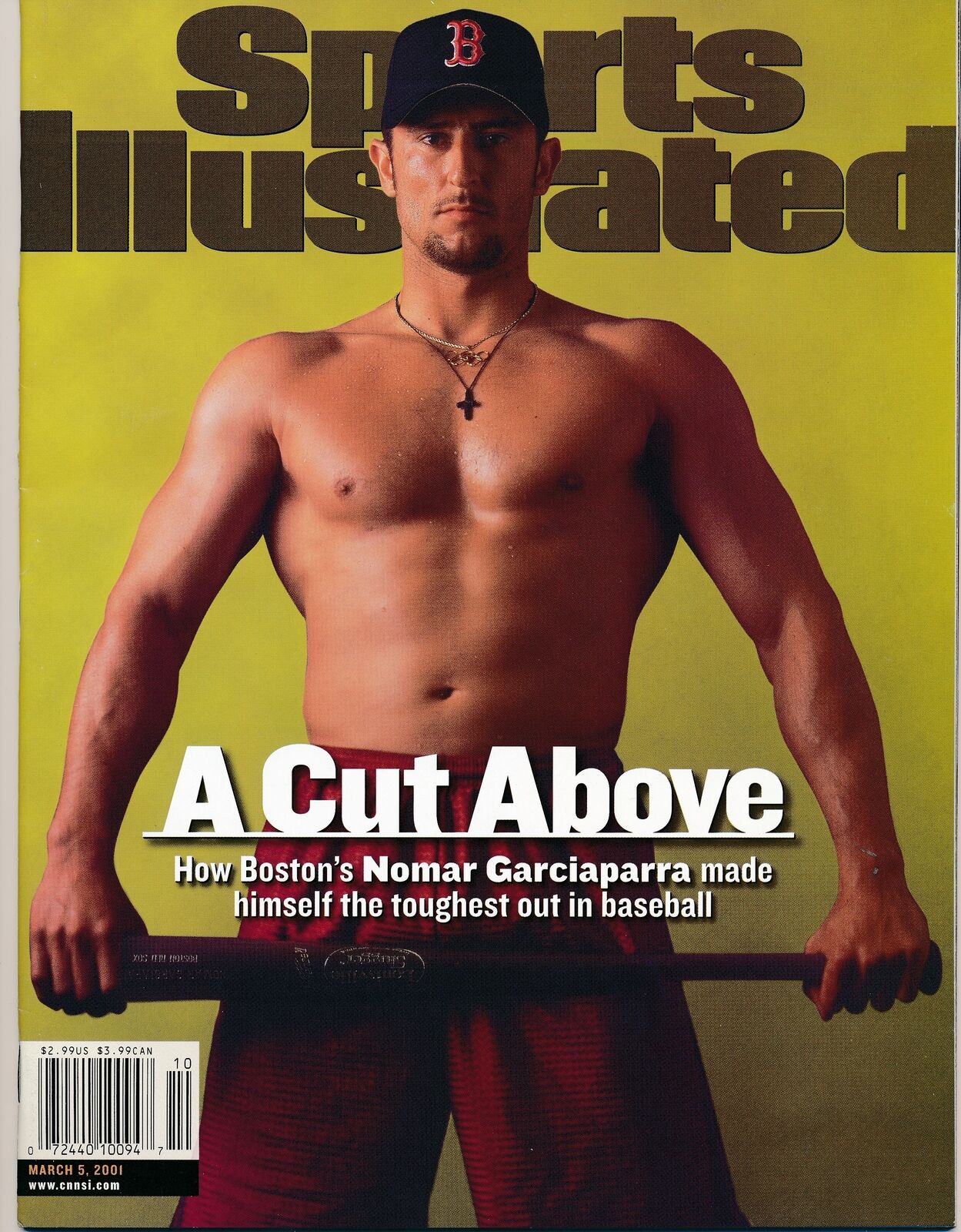 2001 Sports Illustrated w/ Nomar Garciaparra Red Sox NO LABEL 162863