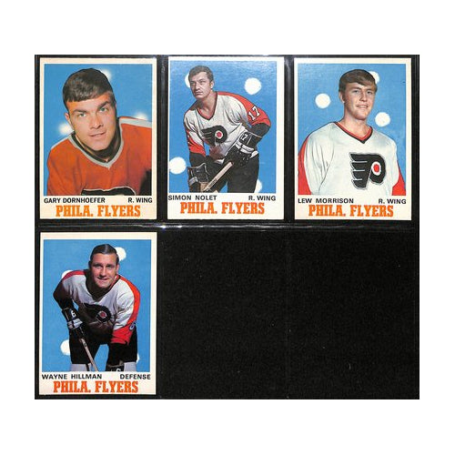 Lot of (4) 1970-71 O-Pee-Chee OPC Hockey Flyers Cards 192484