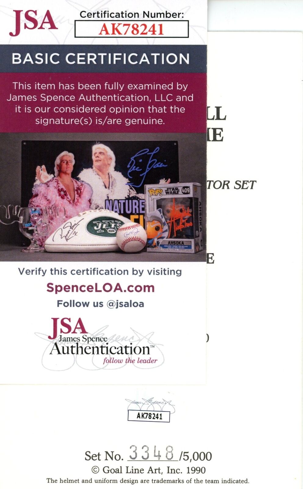 George McAfee HOF Autographed Goal Line Art GLAC Postcard Bears JSA 181001