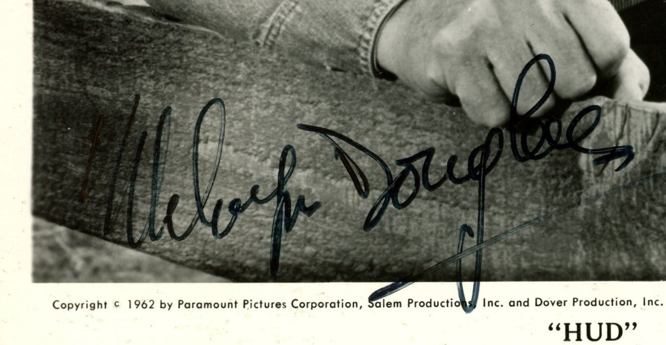 Melvyn Douglas Signed/Auto 8x10 B/W Photo Oscar Actor "Hud" PSA/DNA 192064