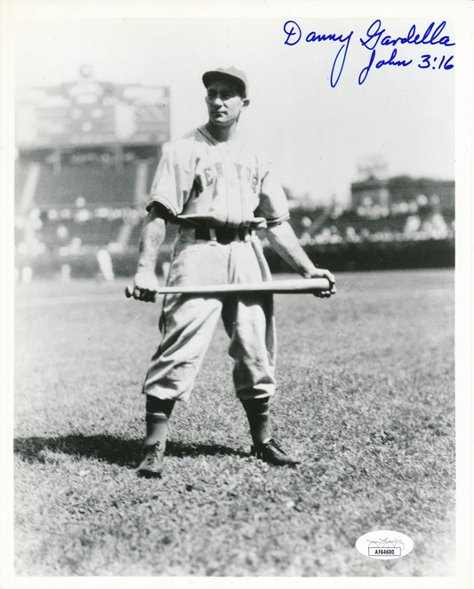 Danny Gardella Autographed Vintage 8x10 B/W Photo New York Giants JSA 174194