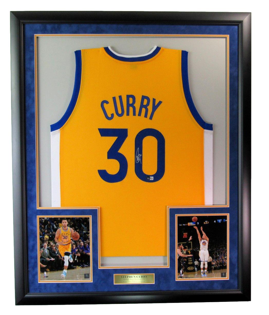 Stephen Curry Signed/Auto Golden State Warriors Jersey Framed Beckett 190541