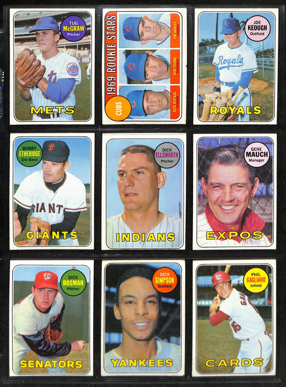 1969 Topps Baseball Card Complete Set (1-664) Mantle Ryan Jackson Seaver 191957