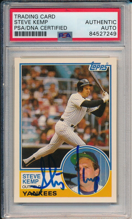 Steve Kemp Yankees Signed/Autographed 1983 TOPPS Traded Card #53T PSA/DNA 166426