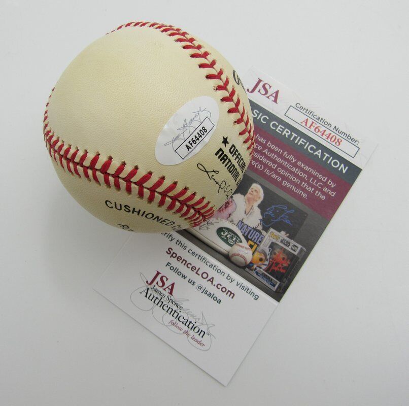 Enos Slaughter HOF Autographed/Inscribed ONL Baseball St. Louis Cardinals JSA