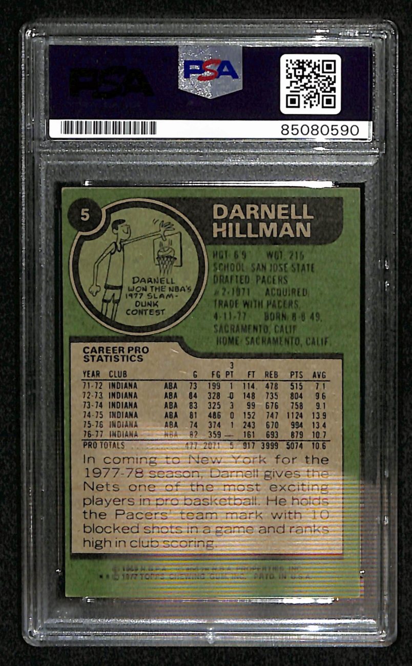 1977/78 TOPPS #5 Darnell Hillman Auto/Signed Card PSA/DNA 185491