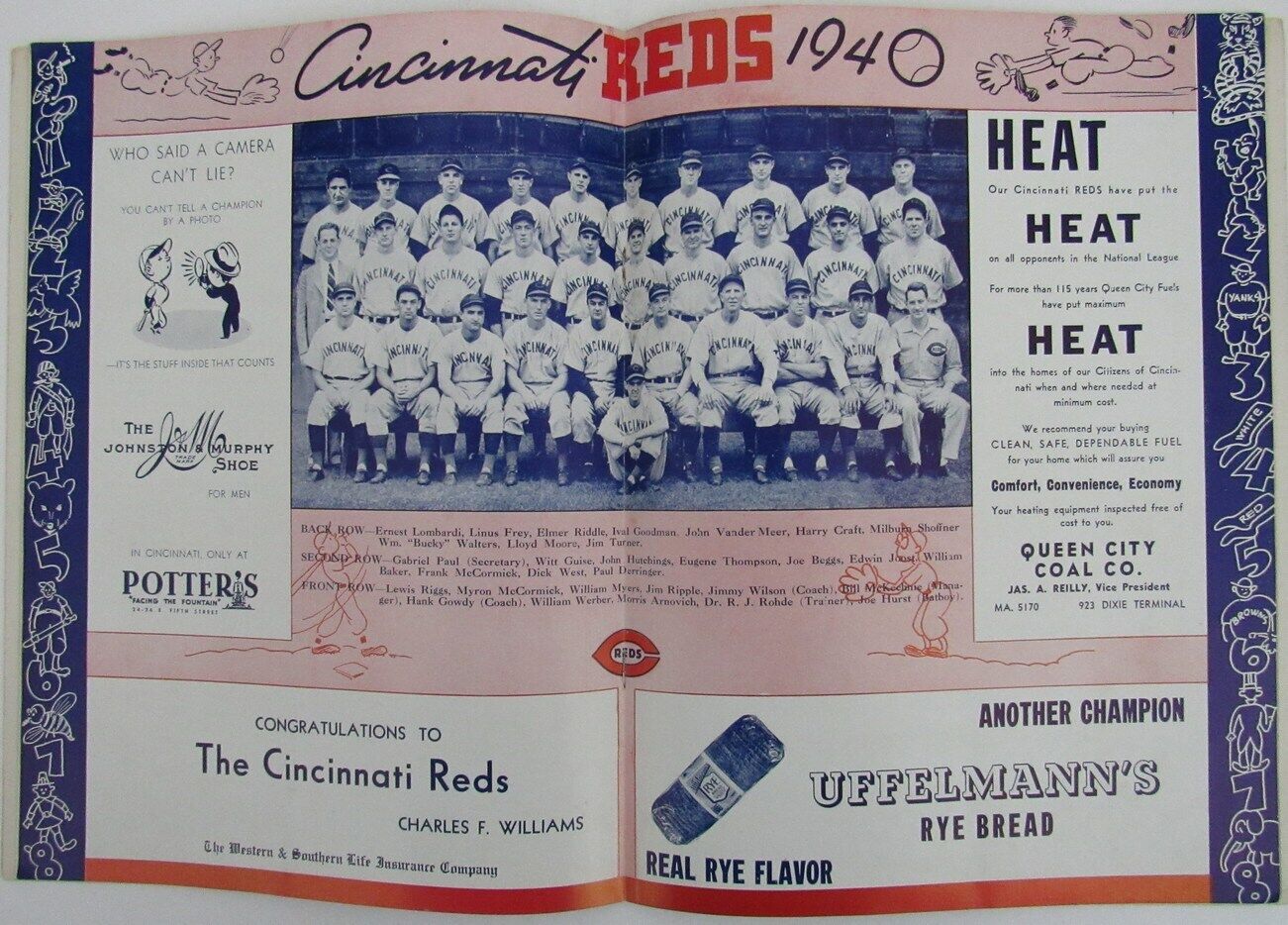 1940 World Series Program Cincinnati Reds vs. Detroit Tigers 156080