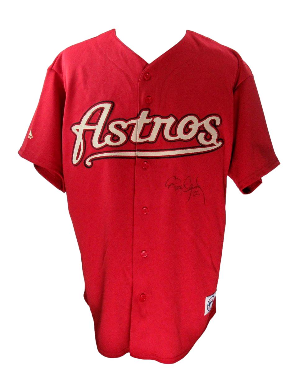Roger Clemens Signed/Auto Red Majestic Baseball Jersey Astros PSA/DNA 191231