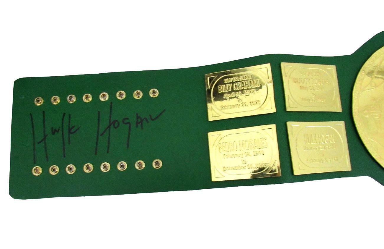 Hulk Hogan HOF Signed World Heavyweight Champion Full Size Replica Belt 165196