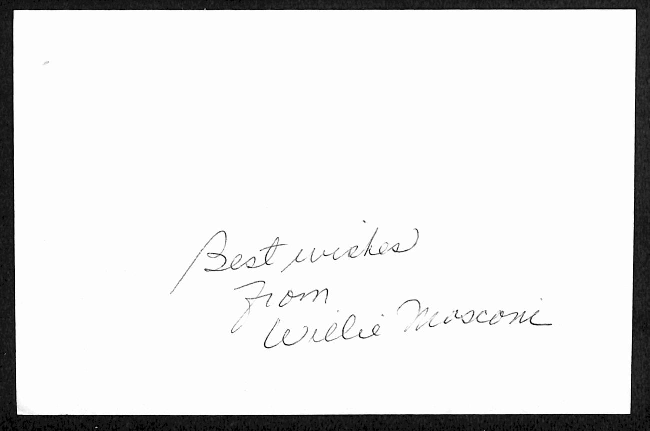 Willie Mosconi Pool Master Signed/Autographed Cut 4x6 Index Card 176612