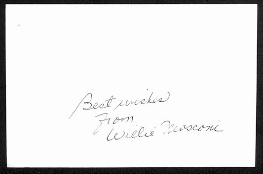 Willie Mosconi Pool Master Signed/Autographed Cut 4x6 Index Card 176612