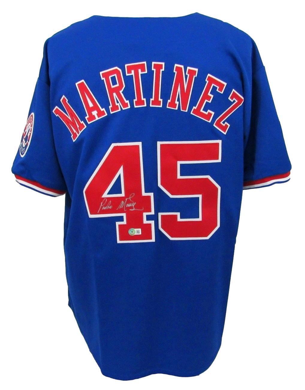 Pedro Martinez HOF Autographed Majestic BP Jersey Expos Beckett 176379