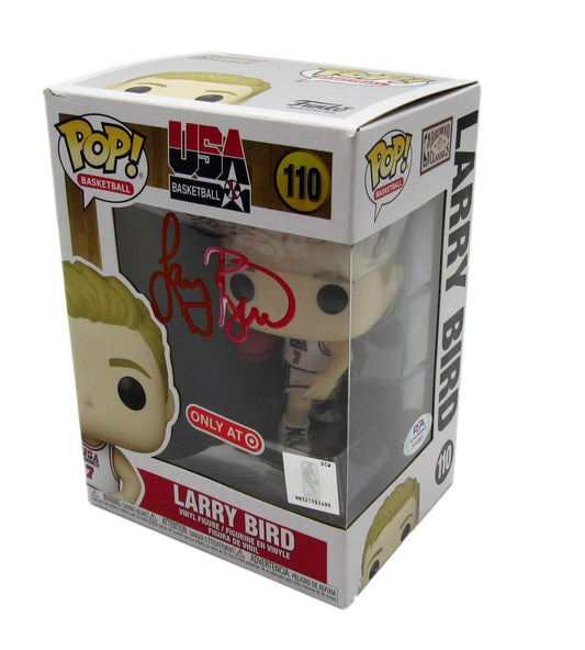 Larry Bird HOF Autographed Funko Pop! Figurine #110 Celtics PSA/DNA 179138