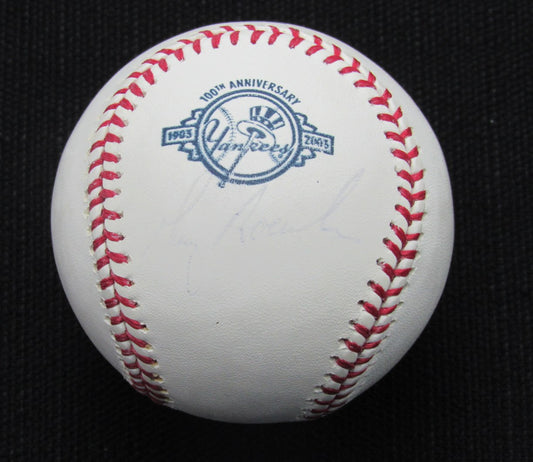 Gary Roenicke Signed/Auto Yankees 100th OML Baseball JSA  186943
