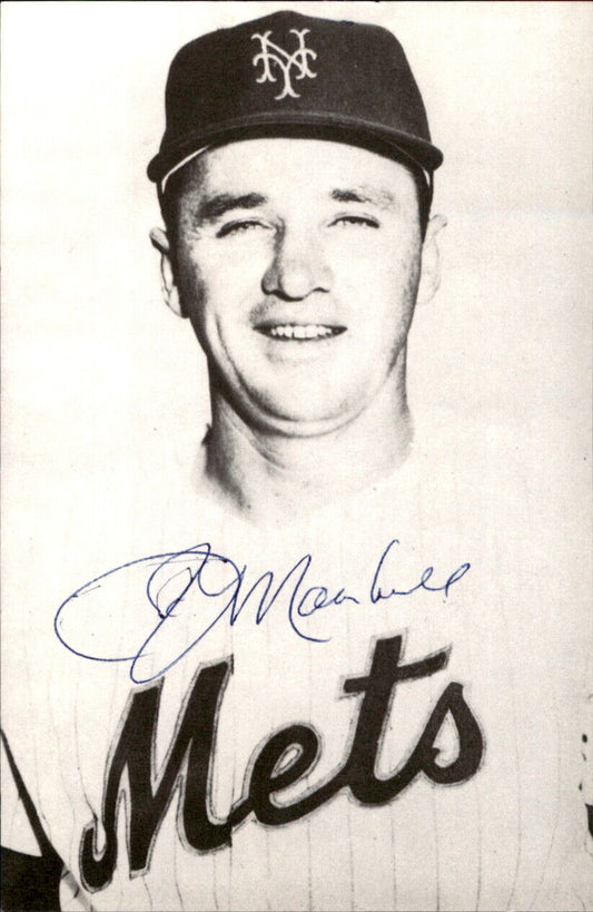 Jim Marshall New York Mets Signed/Autographed 3x5  Photo 178601