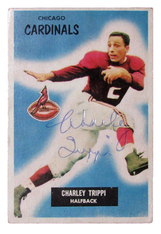 1955 Bowman Charley Trippi Cardinals HOF Signed/Autograph Football Card JSA