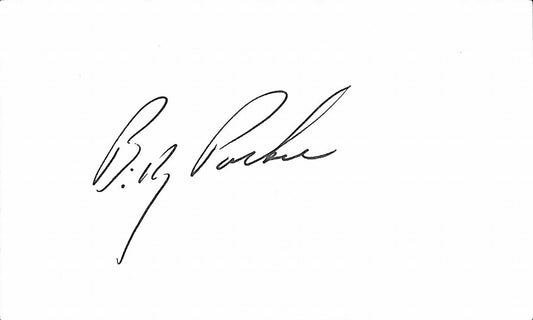 Billy Packer Sportscaster/CBS/NCAA Signed/Autographed 3x5 Index Card 189484