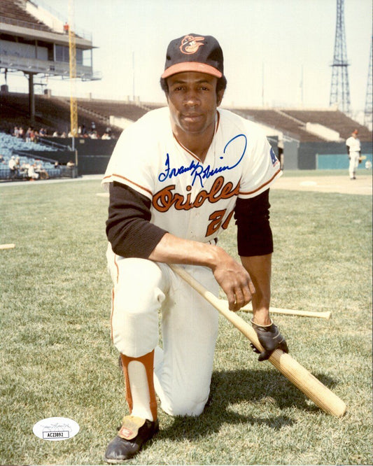 Frank Robinson HOF Autographed 8x10 Photo Baltimore Orioles JSA